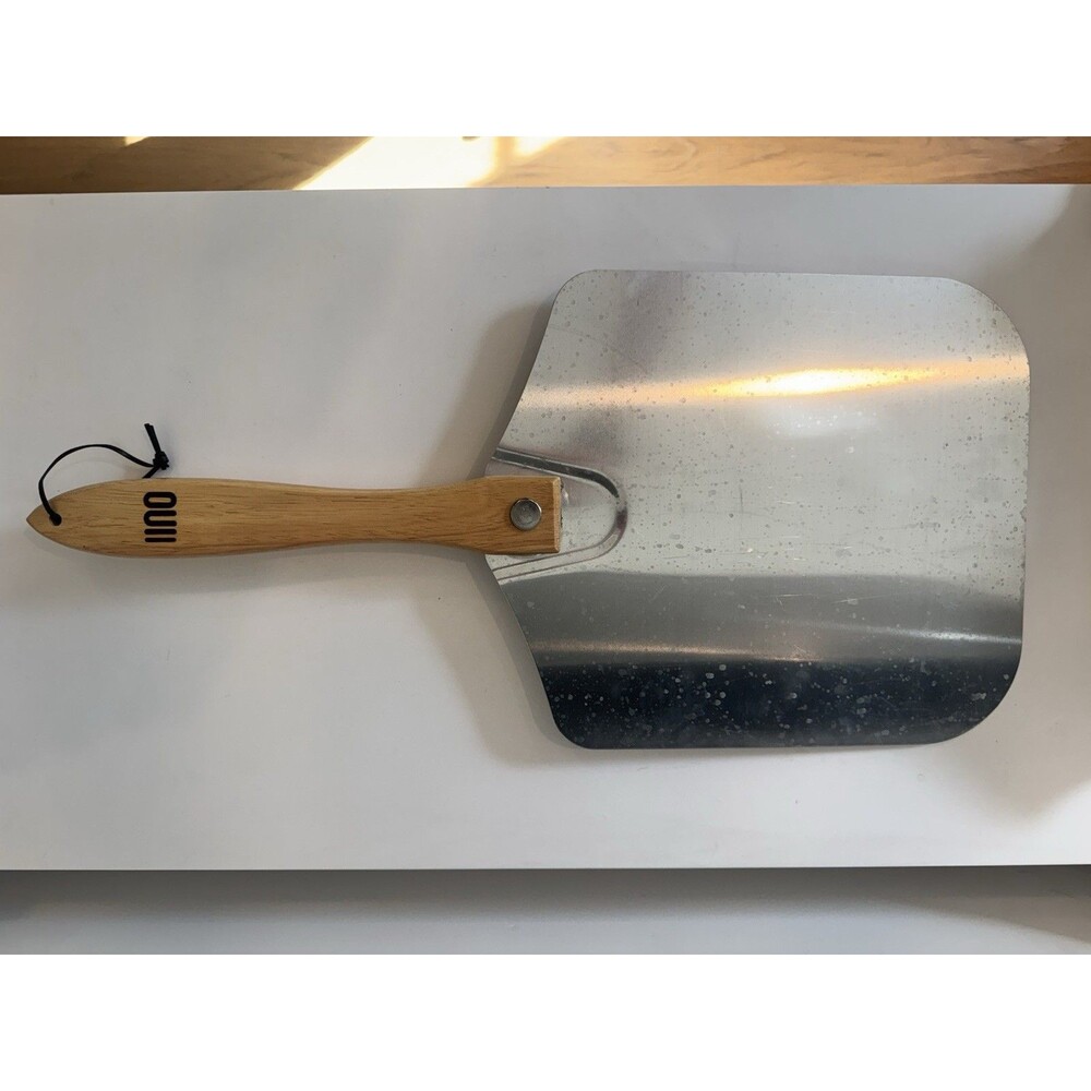 OUII Aluminum Pizza Peel 12x14 Blade, Foldable Wood Handle